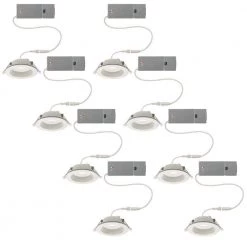 Commercial Electric 6 in. Canless Color Selectable Integrated LED Recessed Light Trim w/ Night Light Reduces Eye Glare 900 Lumens (8-Pack) 26 Commercial Electric 6 in. Canless Color Selectable Integrated LED Recessed Light Trim w/ Night Light Reduces Eye Glare 900 Lumens (8-Pack) -Commercial Electric Sales commercial electric recessed lighting trims 53823101 8pk fa 1000