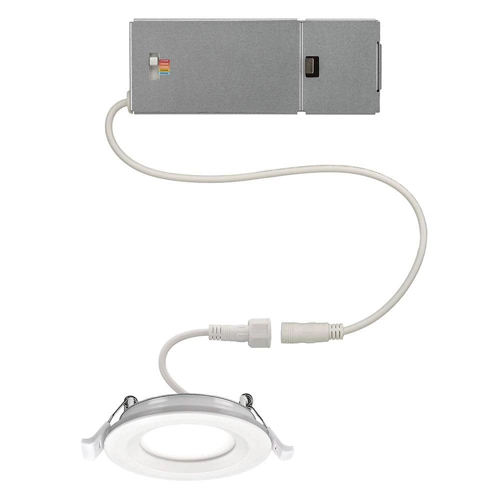 Commercial Electric Ultra Slim 3 in. Canless Selectable CCT Integrated LED Recessed Light Trim with Night Light Feature 550 Lumens 5 Commercial Electric Ultra Slim 3 in. Canless Selectable CCT Integrated LED Recessed Light Trim with Night Light Feature 550 Lumens - Image 3