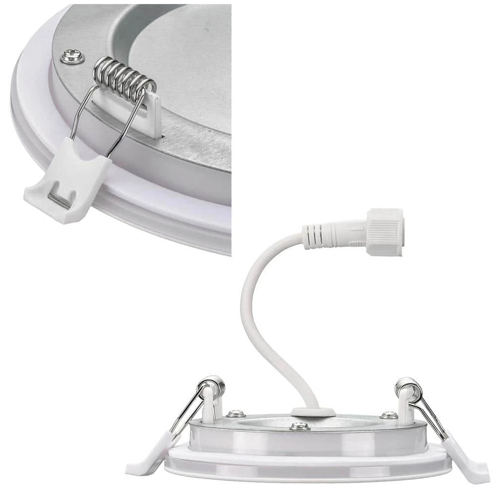 Commercial Electric Ultra Slim 3 in. Canless Selectable CCT Integrated LED Recessed Light Trim with Night Light Feature 550 Lumens 10 Commercial Electric Ultra Slim 3 in. Canless Selectable CCT Integrated LED Recessed Light Trim with Night Light Feature 550 Lumens - Image 8