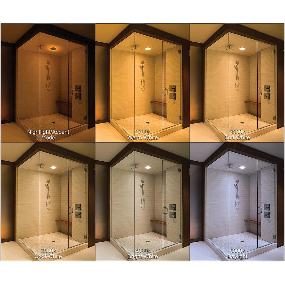 Commercial Electric Ultra Slim 4 in. Color Selectable CCT Canless Integrated LED Recessed Light Trim with Night Light Feature (12-Pack) 12 Commercial Electric Ultra Slim 4 in. Color Selectable CCT Canless Integrated LED Recessed Light Trim with Night Light Feature (12-Pack) - Image 10