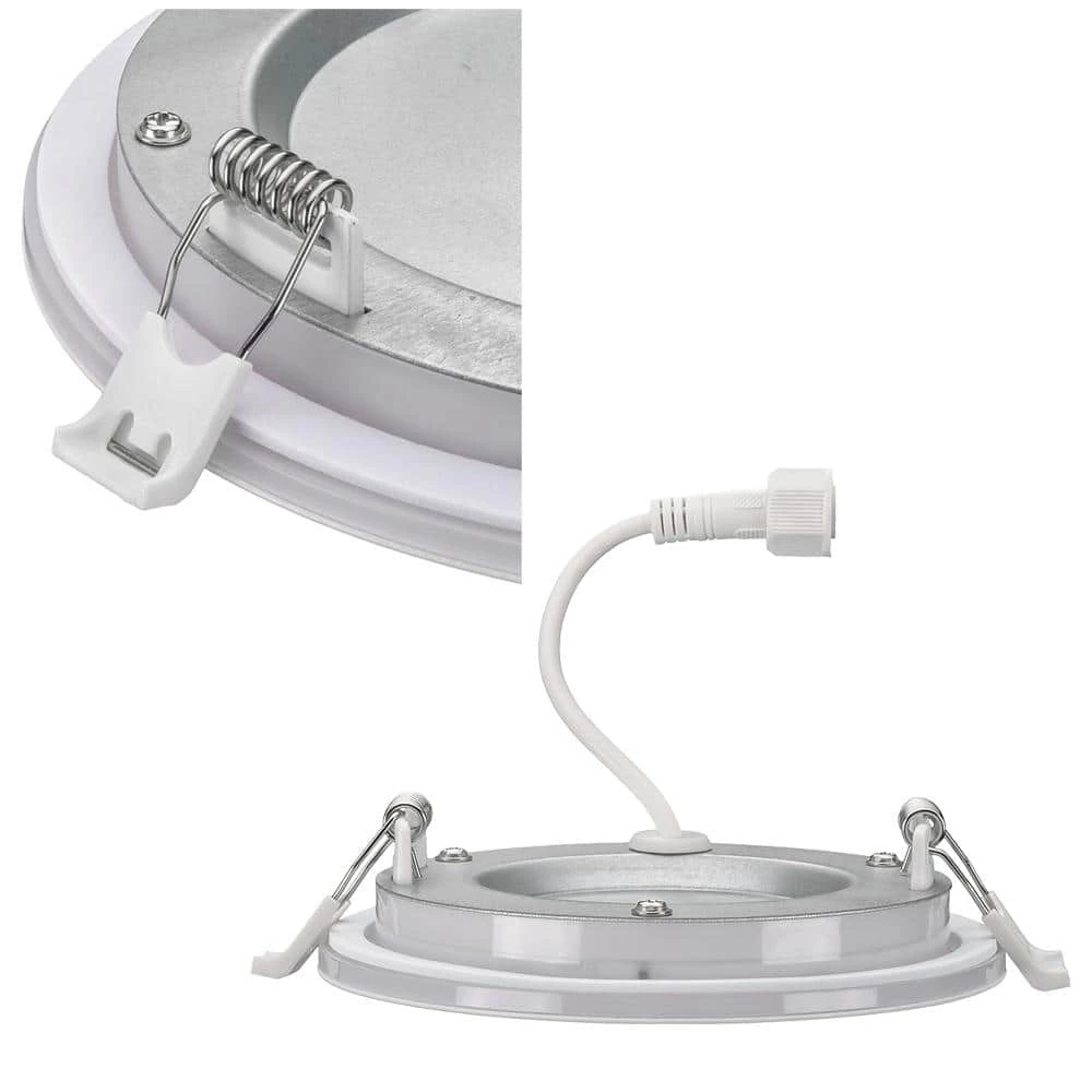 Commercial Electric Ultra Slim 4 in. Color Selectable CCT Canless Integrated LED Recessed Light Trim with Night Light Feature (12-Pack) 9 Commercial Electric Ultra Slim 4 in. Color Selectable CCT Canless Integrated LED Recessed Light Trim with Night Light Feature (12-Pack) - Image 7