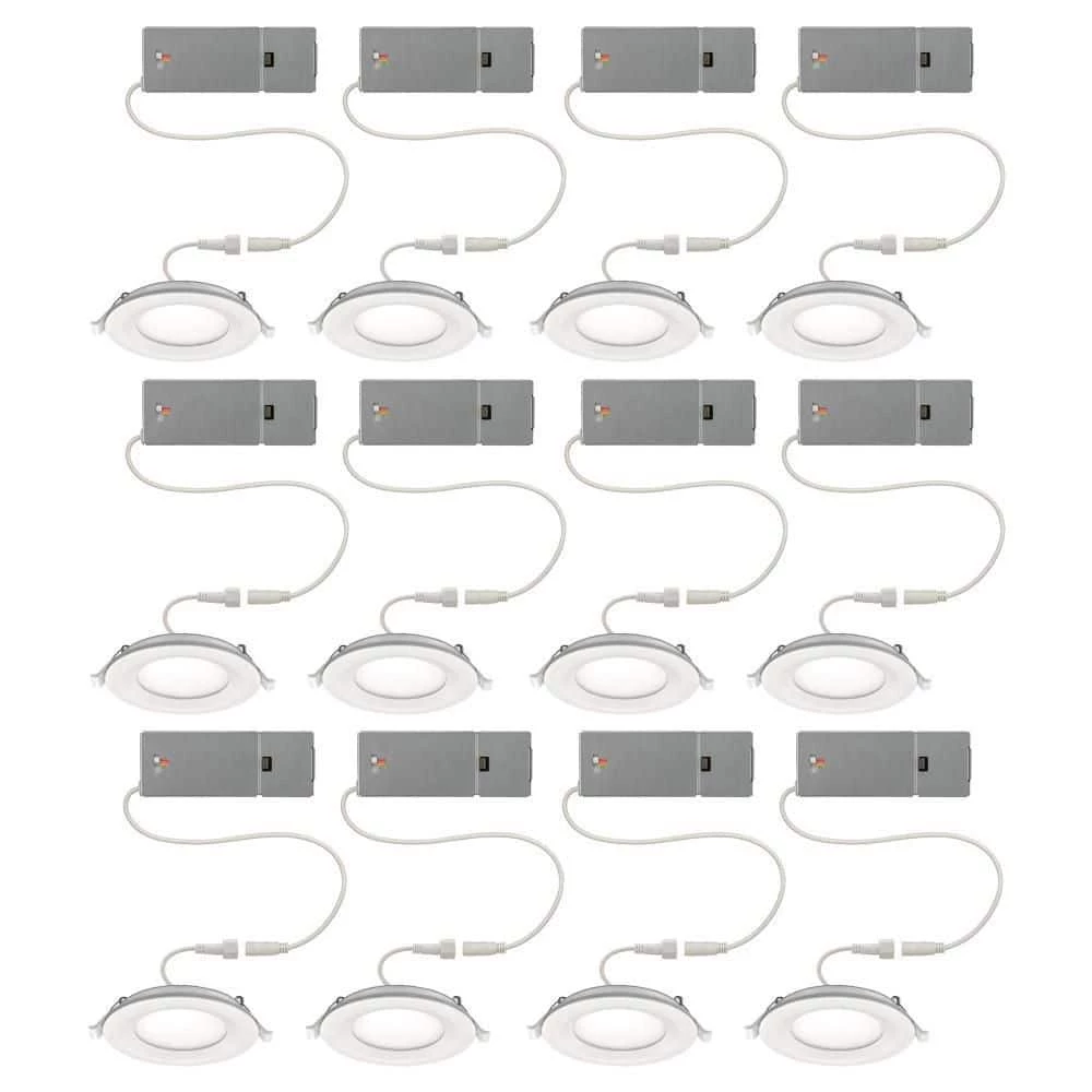 Commercial Electric Ultra Slim 4 in. Color Selectable CCT Canless Integrated LED Recessed Light Trim with Night Light Feature (12-Pack) 13 Commercial Electric Ultra Slim 4 in. Color Selectable CCT Canless Integrated LED Recessed Light Trim with Night Light Feature (12-Pack) - Image 11