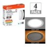 Commercial Electric Ultra Slim 8 in. Canless Selectable CCT Integrated LED Recessed Light Trim with Night Light Feature 1800 Lumens (4-Pack) -Commercial Electric Sales commercial electric recessed lighting trims 53829101 4pk 64 1000