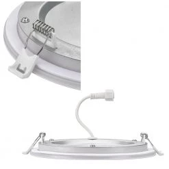 Commercial Electric Ultra Slim 8 in. Canless Selectable CCT Integrated LED Recessed Light Trim with Night Light Feature 1800 Lumens (8-Pack) -Commercial Electric Sales commercial electric recessed lighting trims 53829101 8pk a0 1000