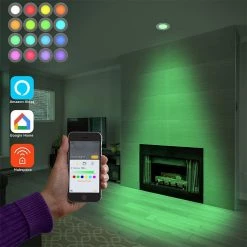 Commercial Electric 5 in./6 in. Smart Hubspace Color Selectable CCT Integrated LED Recessed Light Trim -Commercial Electric Sales commercial electric recessed lighting trims 538561010 fa 1000