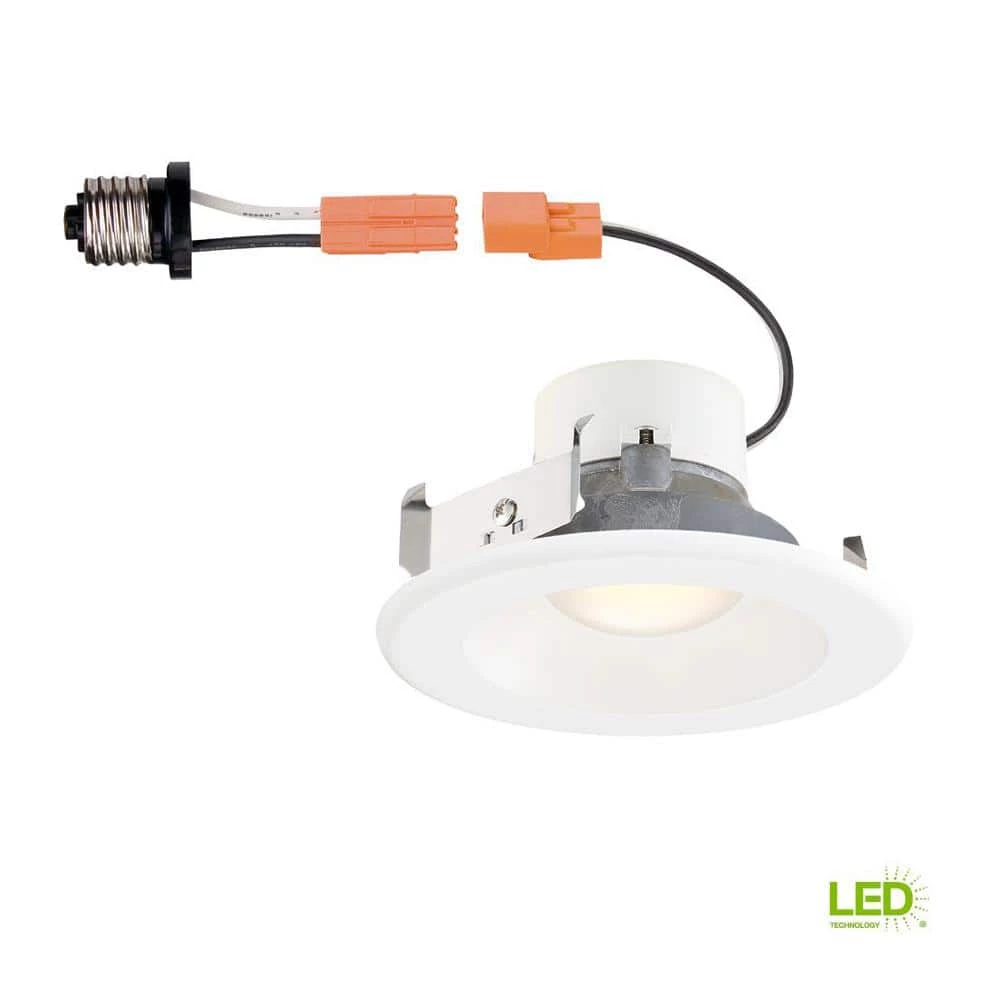 Commercial Electric 4 in. White Integrated LED Recessed Can Light Trim with Changeable Trim Ring 5 Commercial Electric 4 in. White Integrated LED Recessed Can Light Trim with Changeable Trim Ring - Image 3