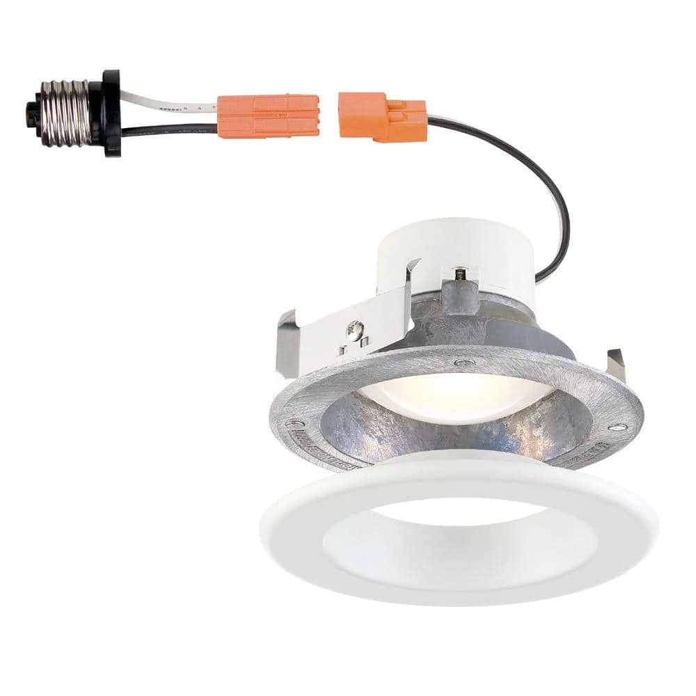 Commercial Electric 4 in. White Integrated LED Recessed Can Light Trim with Changeable Trim Ring 4 Commercial Electric 4 in. White Integrated LED Recessed Can Light Trim with Changeable Trim Ring - Image 2