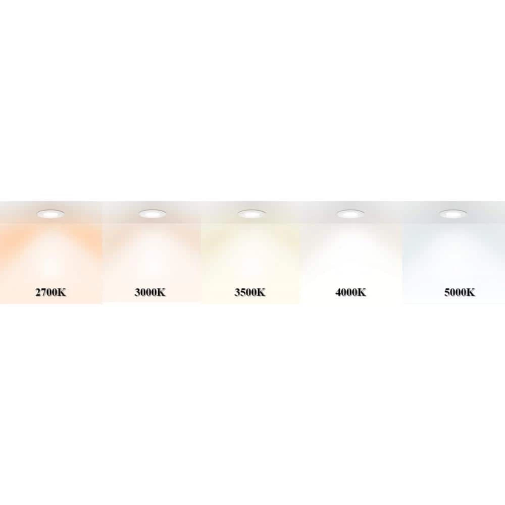 Commercial Electric 5/6 in. Color Temperature Selectable Integrated LED Recessed Trim (4-Pack) 5 Commercial Electric 5/6 in. Color Temperature Selectable Integrated LED Recessed Trim (4-Pack) - Image 3