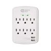 Commercial Electric 6-Outlet Wall Mounted Surge Protector with USB, White -Commercial Electric Sales commercial electric surge protectors hdc600wuwh 64 1000