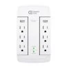 Commercial Electric 6-Outlet Wall Mounted Swivel Surge Protector with USB, White 1 Commercial Electric 6-Outlet Wall Mounted Swivel Surge Protector with USB, White -Commercial Electric Sales commercial electric surge protectors hdc6wsuw 64 1000