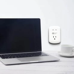 Commercial Electric 1-Outlet Wall Mounted Surge Protector, White -Commercial Electric Sales commercial electric surge protectors la 9a 17 4f 1000