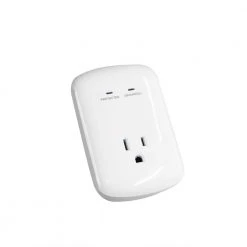 Commercial Electric 1-Outlet Wall Mounted Surge Protector, White
