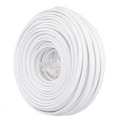Commercial Electric 50 ft. Telephone Line Cord, White 9 Commercial Electric 50 ft. Telephone Line Cord, White -Commercial Electric Sales commercial electric telephone cords 50ft line cord 4c wh 44 1000