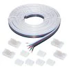Commercial Electric 13 ft. Connector Cord LED Strip Light Accessory Pack (RGB+W) (4 Wire-to-Tape Connectors, 6 Wire Mounting Clips) -Commercial Electric Sales commercial electric under cabinet lighting accessories c760110 64 1000