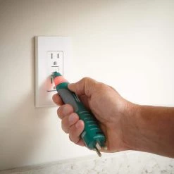 Commercial Electric DualCheck 2-in-1 Tester, 50-1000V AC Non-Contact Voltage Detector and GFCI Outlet Circuit Analyzer -Commercial Electric Sales commercial electric voltage tester ce vd7504gfi c3 1000