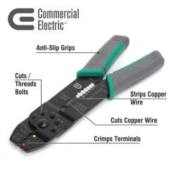 Commercial Electric 8 in. Multi-Purpose Wiring Tool -Commercial Electric Sales commercial electric wire strippers ce190206 4f 1000