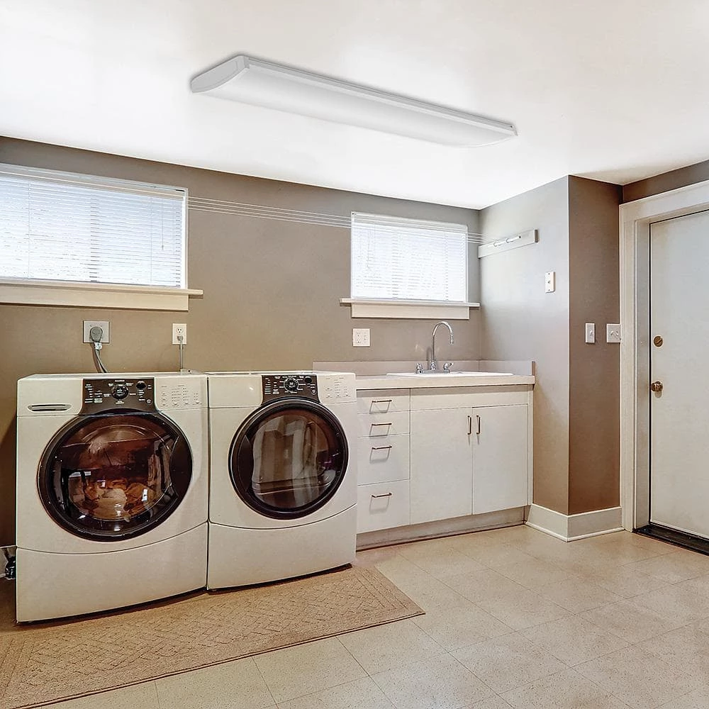 Commercial Electric 4 ft. High Output 5200 Lumens Integrated LED White Wraparound Light 4000K Bright White 120-277v Multi-Volt Direct Wire 4 Commercial Electric 4 ft. High Output 5200 Lumens Integrated LED White Wraparound Light 4000K Bright White 120-277v Multi-Volt Direct Wire - Image 2