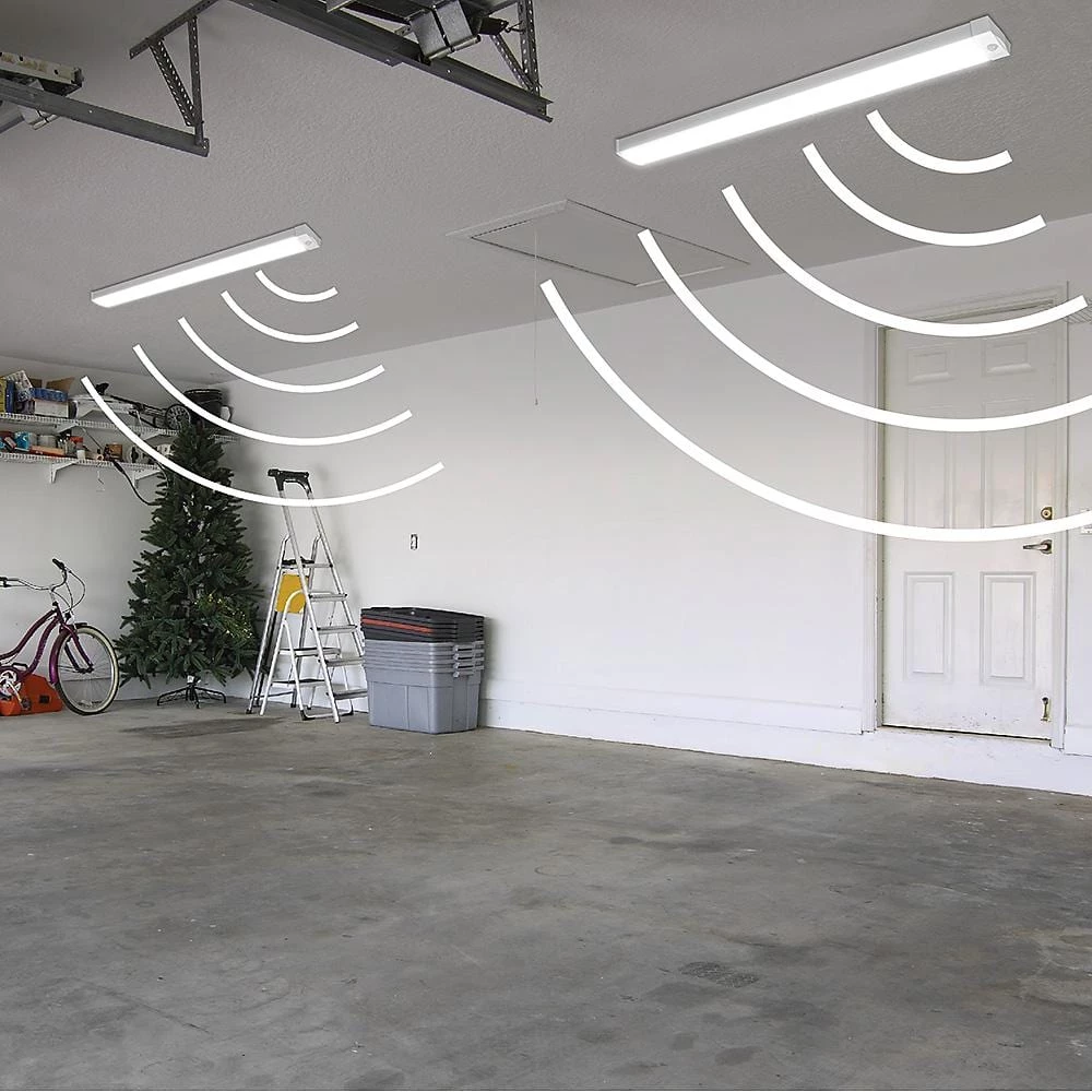 Commercial Electric 4 ft. 3600 Lumens Integrated LED White Low Profile Wraparound Light with PIR Motion Sensor, 4000K Bright White (4-Pack) 5 Commercial Electric 4 ft. 3600 Lumens Integrated LED White Low Profile Wraparound Light with PIR Motion Sensor, 4000K Bright White (4-Pack) - Image 3