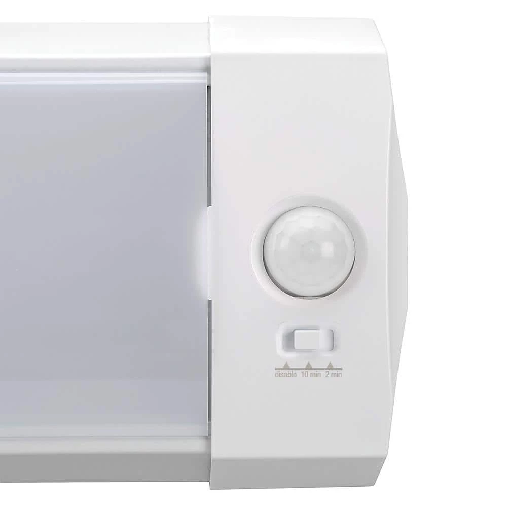 Commercial Electric 4 ft. 3600 Lumens Integrated LED White Low Profile Wraparound Light with PIR Motion Sensor, 4000K Bright White (4-Pack) 10 Commercial Electric 4 ft. 3600 Lumens Integrated LED White Low Profile Wraparound Light with PIR Motion Sensor, 4000K Bright White (4-Pack) - Image 8