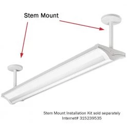 Commercial Electric 4 ft. 5000 Lumens Direct Indirect Commercial Integrated LED White Wraparound Light with Uplight Feature 4000K (4-Pack) -Commercial Electric Sales commercial electric wraparound lights 56567142 4pk 44 1000