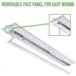 Commercial Electric Ultra Low Profile 4 ft. High Output 5500 Lumens Integrated LED Dimmable White Wraparound Light 4000K Bright White -Commercial Electric Sales commercial electric wraparound lights 56802141 a0 1000