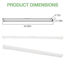 Commercial Electric 42 in. Low Profile Quick Install Garage Light Laundry Room Basement Integrated LED White Wraparound Light 3400 Lumens -Commercial Electric Sales commercial electric wraparound lights 568041411 66 1000