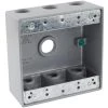 Commercial Electric 1/2 in. Gray 2-Gang 7-Holes Weatherproof Box -Commercial Electric Sales gray commercial electric boxes brackets wdb750g 64 1000