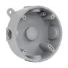 Commercial Electric 1/2 in. Gray 5-Holes 4 in. Round Non-Metallic Weatherproof Box -Commercial Electric Sales gray commercial electric boxes brackets wrb550pg 64 1000