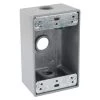 Commercial Electric 1/2 in. 1-Gang 3-Holes Weatherproof Box, Gray 2 Commercial Electric 1/2 in. 1-Gang 3-Holes Weatherproof Box, Gray -Commercial Electric Sales gray commercial electric boxes brackets wsb350g 64 1000