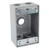 Commercial Electric 1/2 in. Gray 1-Gang 5-Holes Weatherproof Box -Commercial Electric Sales gray commercial electric boxes brackets wsb550g 64 1000