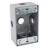 Commercial Electric 1/2 in. Gray 1-Gang 5-Holes Weatherproof Box -Commercial Electric Sales gray commercial electric boxes brackets wsb550xg 64 1000