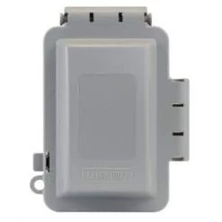 Commercial Electric Gray 1-Gang Extra-Duty Non-Metallic While-In-Use Weatherproof Horizontal/Vertical Receptacle Cover