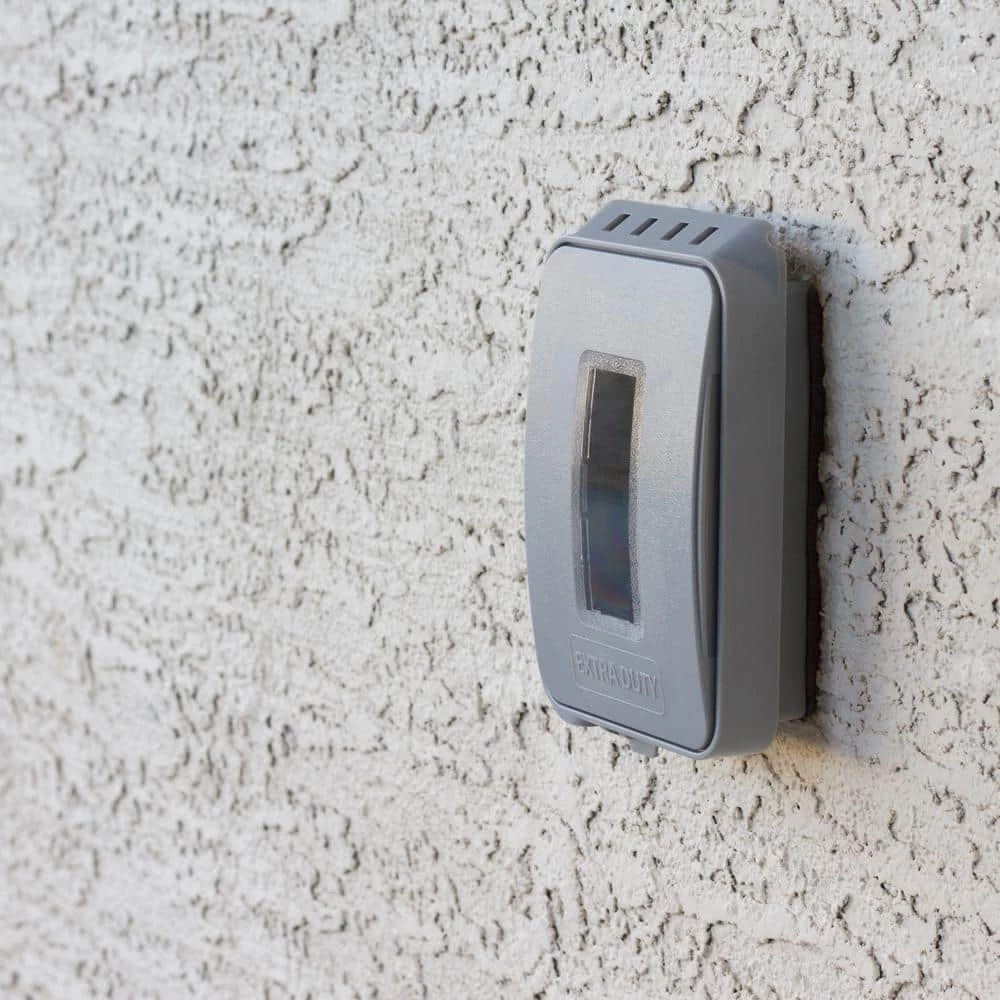 Commercial Electric 1-Gang Extra Duty Non-Metallic Low Profile While-In-Use Weatherproof Cover Horizontal/Vertical Receptacle Cover, Gray 5 Commercial Electric 1-Gang Extra Duty Non-Metallic Low Profile While-In-Use Weatherproof Cover Horizontal/Vertical Receptacle Cover, Gray - Image 3