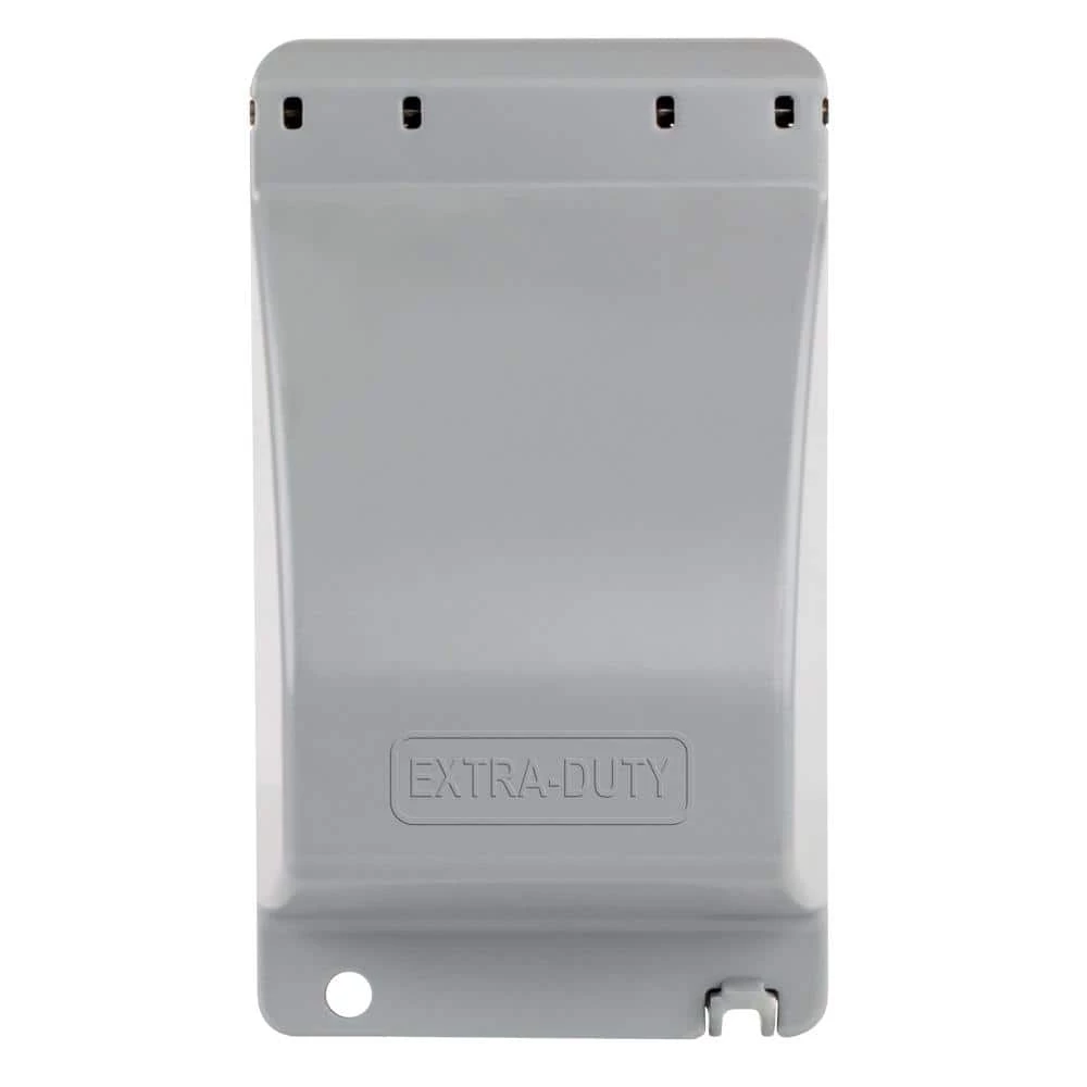 Commercial Electric Gray 1-Gang Extra Duty While-In-Use Weatherproof Vertical Receptacle Cover 4 Commercial Electric Gray 1-Gang Extra Duty While-In-Use Weatherproof Vertical Receptacle Cover - Image 2