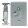 Commercial Electric Gray 1-Gang Weatherproof Toggle Switch Cover Combination with Switch -Commercial Electric Sales gray commercial electric covers wtc111g 64 1000