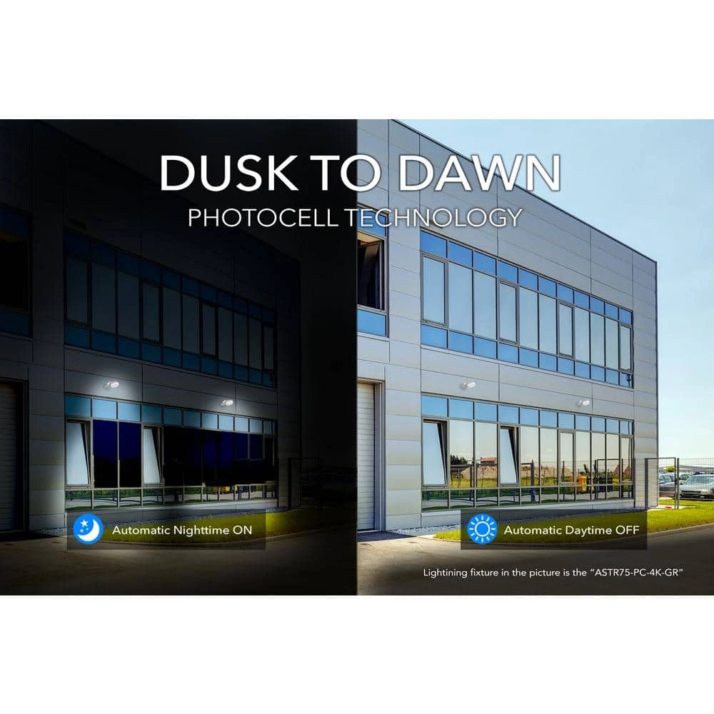 Commercial Electric 600-Watt Equivalent Integrated LED Gray Dusk to Dawn Area Light and Flood Light with 9000 Lumens Outdoor Light 7 Commercial Electric 600-Watt Equivalent Integrated LED Gray Dusk to Dawn Area Light and Flood Light with 9000 Lumens Outdoor Light - Image 5