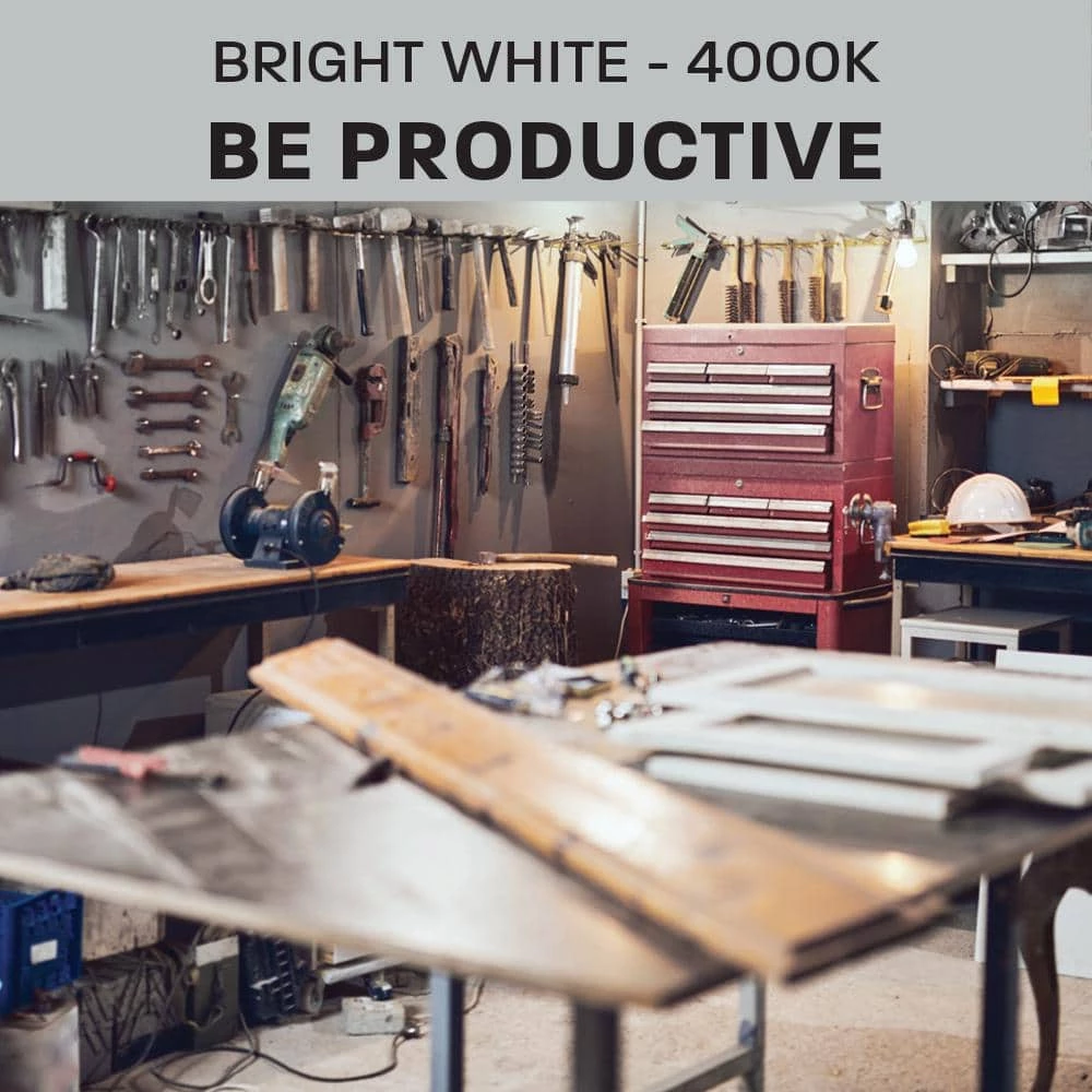 Commercial Electric 4 ft. 4-Light 80-Watt Integrated LED Heavy Duty Utility Gray Shop Light with Pull Chain, Bright White 13 Commercial Electric 4 ft. 4-Light 80-Watt Integrated LED Heavy Duty Utility Gray Shop Light with Pull Chain, Bright White - Image 11