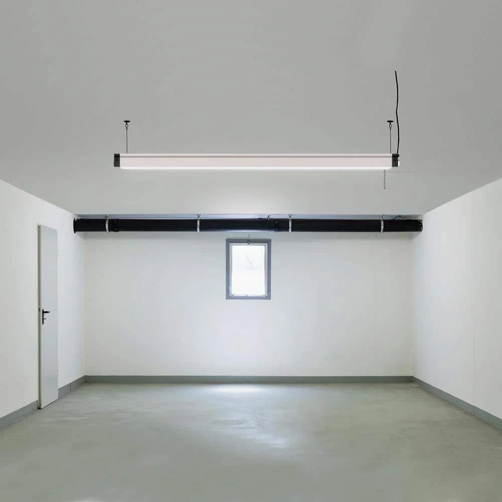 Commercial Electric 4 ft. 4-Light 80-Watt Integrated LED Heavy Duty Utility Gray Shop Light with Pull Chain, Bright White 6 Commercial Electric 4 ft. 4-Light 80-Watt Integrated LED Heavy Duty Utility Gray Shop Light with Pull Chain, Bright White - Image 4