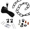Commercial Electric 18 ft. Matte Black Swag Light Kit -Commercial Electric Sales matte black commercial electric chains 804934 64 1000