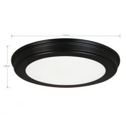 Commercial Electric 13 in. Matte Black Selectable LED Flush Mount -Commercial Electric Sales matte black commercial electric flush mount lights jju3011l 2 mb 1d 1000