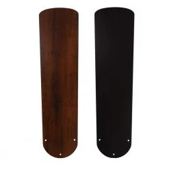 Commercial Electric Matte Black/Wenge Wood Reversible Replacement Fan Blades (5-Pack) for 52 in. Ceiling Fans
