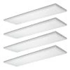 Commercial Electric 48 in. x 15 in. Low Profile Matte White Color Selectable LED Flush Mount Ceiling Light with Night Light Feature (4-Pack) 1 Commercial Electric 48 in. x 15 in. Low Profile Matte White Color Selectable LED Flush Mount Ceiling Light with Night Light Feature (4-Pack) -Commercial Electric Sales matte white 4x15 commercial electric flush mount lights 56702112 4pk 64 1000