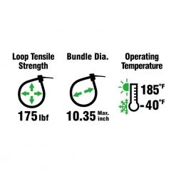 Commercial Electric 36 in. Natural Heavy-Duty Cable Tie (15-Pack) -Commercial Electric Sales natural commercial electric cable zip ties gt 920hd 15 44 1000