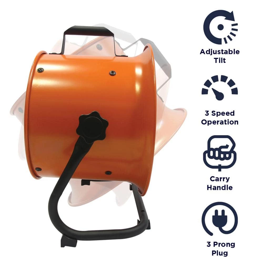 Commercial Electric 10 in. High Velocity Mini Turbo Floor Fan 3 Commercial Electric 10 in. High Velocity Mini Turbo Floor Fan - Image 2