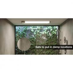 Commercial Electric Mesha 48 in. x 10 in. Satin Nickel CCT Selectable LED Flush Mount Ceiling Light 4000 Dimmable Lumens 16 Commercial Electric Mesha 48 in. x 10 in. Satin Nickel CCT Selectable LED Flush Mount Ceiling Light 4000 Dimmable Lumens -Commercial Electric Sales satin nickel commercial electric flush mount lights lf1237nk748lfch a0 1000