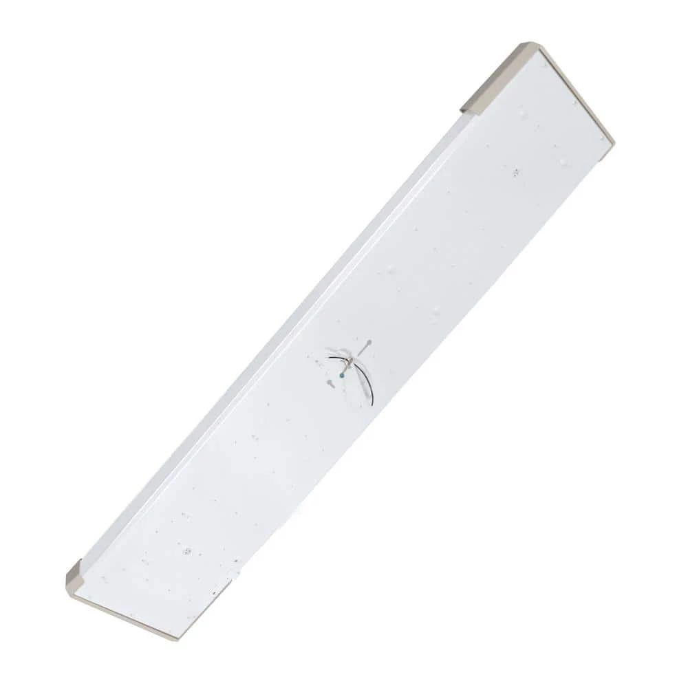 Commercial Electric Mesha 48 in. x 10 in. Satin Nickel CCT Selectable LED Flush Mount Ceiling Light 4000 Dimmable Lumens 9 Commercial Electric Mesha 48 in. x 10 in. Satin Nickel CCT Selectable LED Flush Mount Ceiling Light 4000 Dimmable Lumens - Image 7