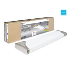 Commercial Electric Mesha 48 in. x 10 in. Satin Nickel CCT Selectable LED Flush Mount Ceiling Light 4000 Dimmable Lumens 23 Commercial Electric Mesha 48 in. x 10 in. Satin Nickel CCT Selectable LED Flush Mount Ceiling Light 4000 Dimmable Lumens -Commercial Electric Sales satin nickel commercial electric flush mount lights lf1237nk748lfch fa 1000