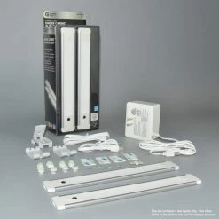 Commercial Electric 9 in. 2-Bar Plug-In LED Under Cabinet Light -Commercial Electric Sales silver commercial electric under cabinet lights ucl006is2 ul 1f 1000