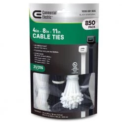 Commercial Electric Multi-Assorted Cable Ties - (850-Pack)