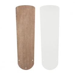 Commercial Electric White/Antique Reversible Replacement Ceiling Fan Blades (5-Pack) for 42 in. Ceiling Fans